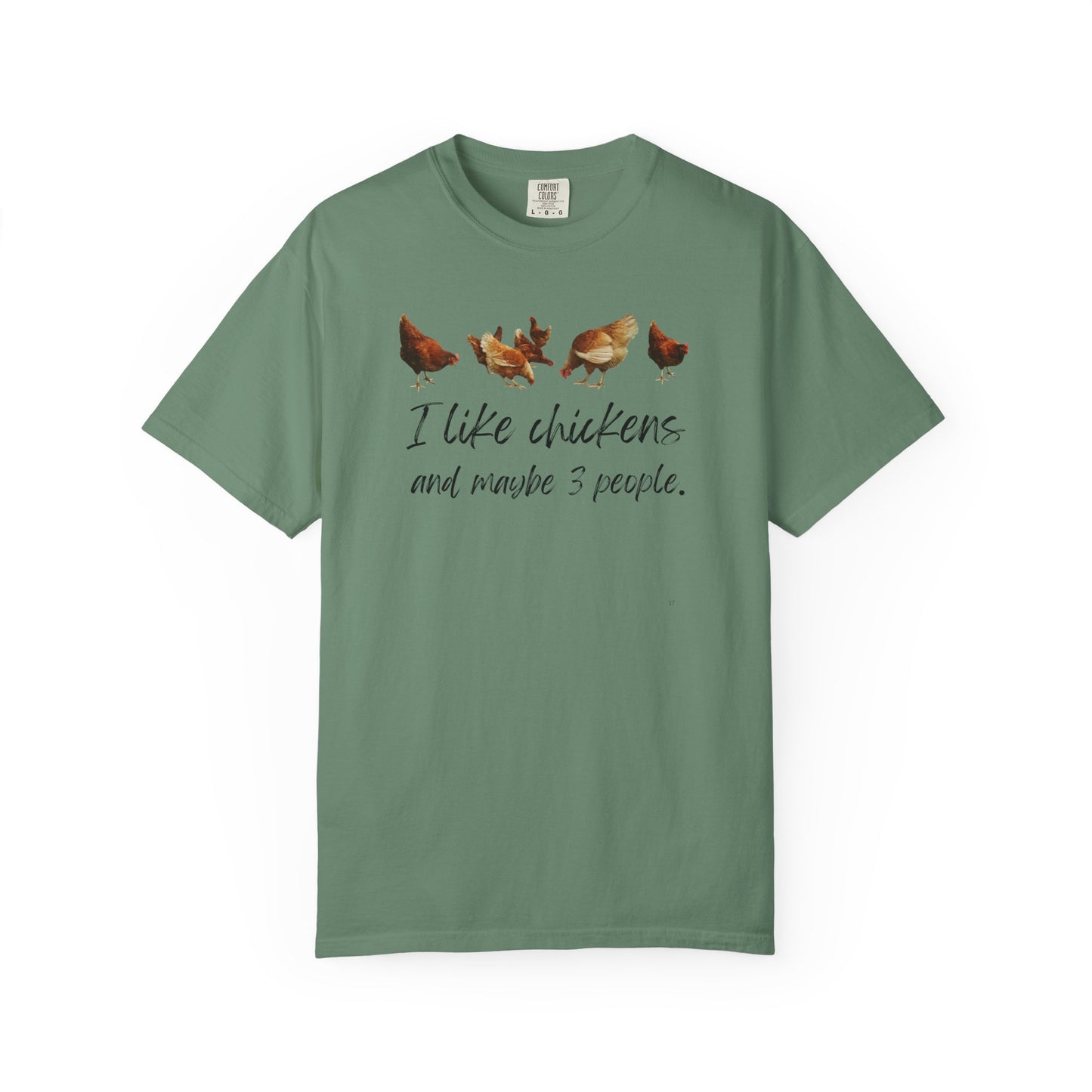 I Like Chickens and Maybe 3 People – Funny Farm Lover Graphic T-Shirt, Quirky Farm Life Tee, Chicken Love Top