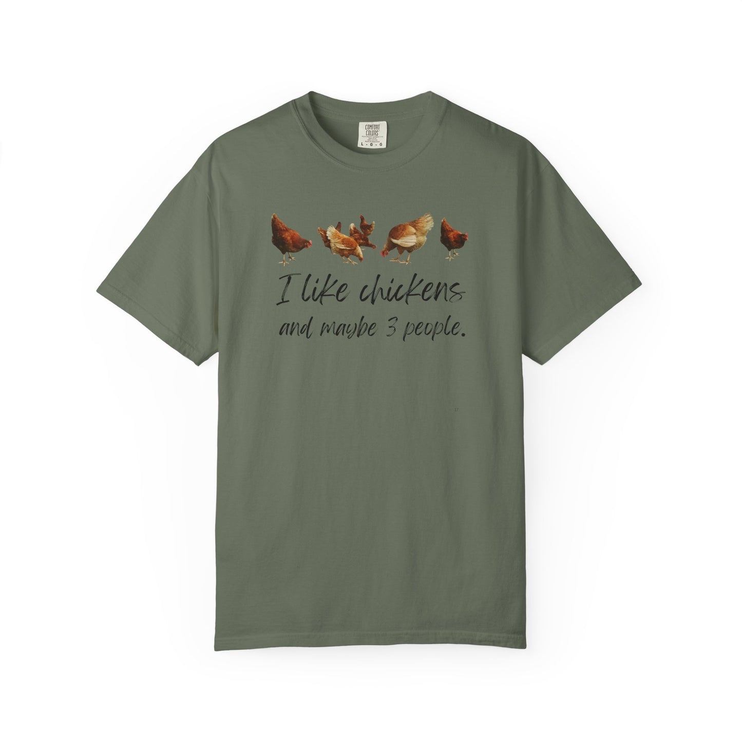 I Like Chickens and Maybe 3 People – Funny Farm Lover Graphic T-Shirt, Quirky Farm Life Tee, Chicken Love Top
