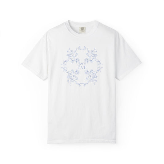 God Is Love – Botanical Floral Cross