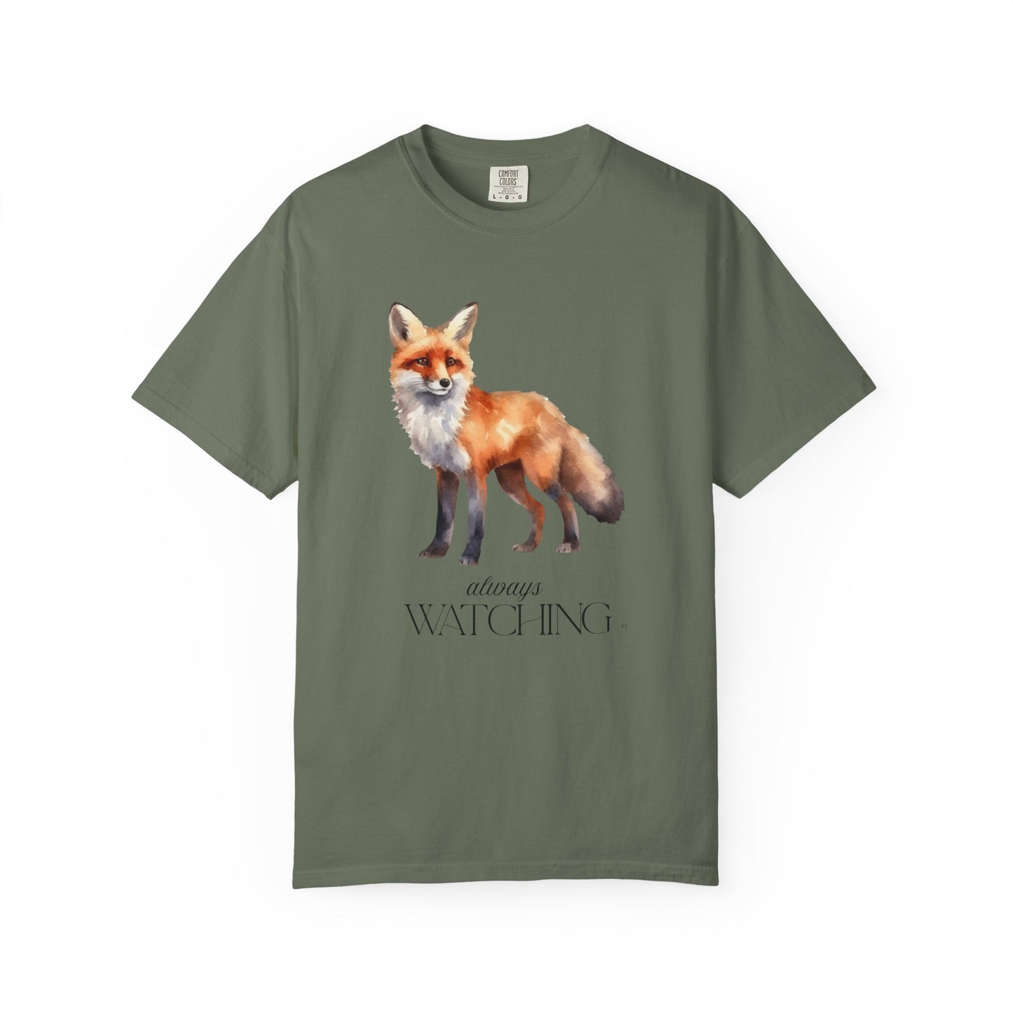 Red Fox Always Watching - Clever Fox Tee - Animal Lover Graphic Top, Fox Lover Shirt