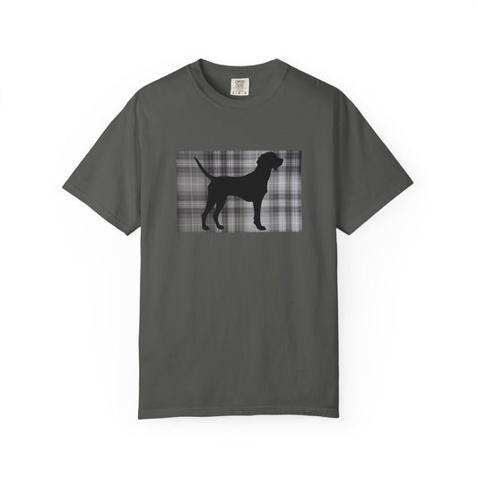 Black Retriever Silhouette - Black/Grey Plaid