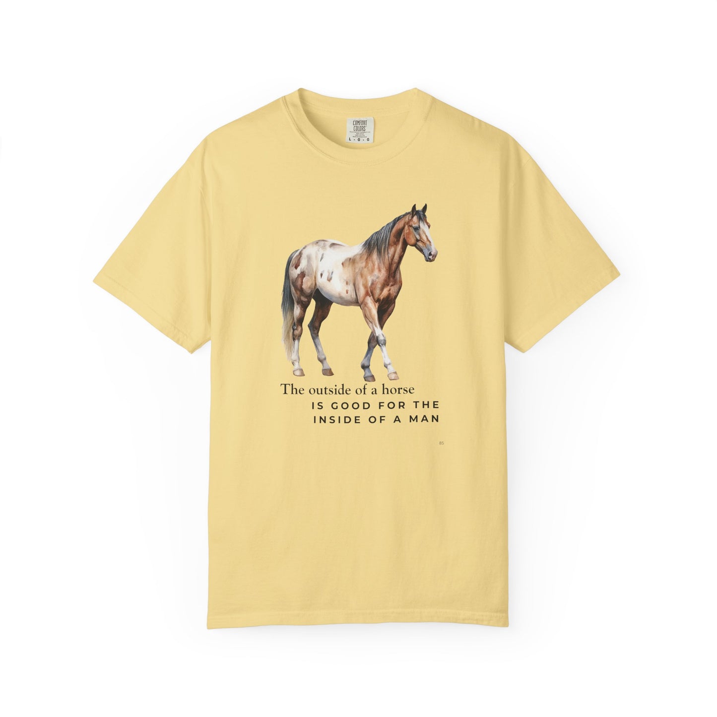 The Outside of a Horse Is Good for the Inside of a Man – Handsome Horse Graphic T-Shirt, Masculine Horse Tee, Horse Lover Shirt