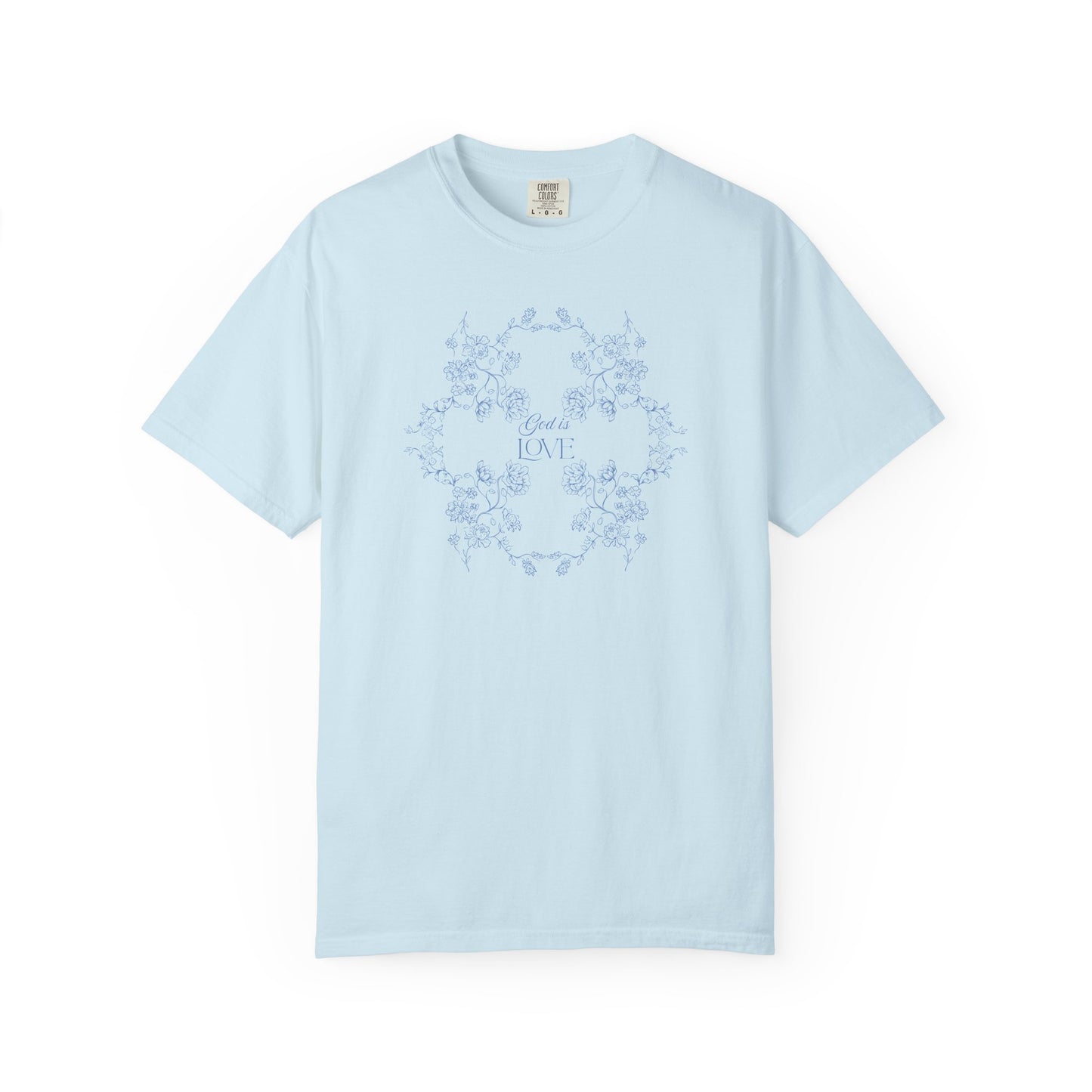 God Is Love – Botanical Floral Cross