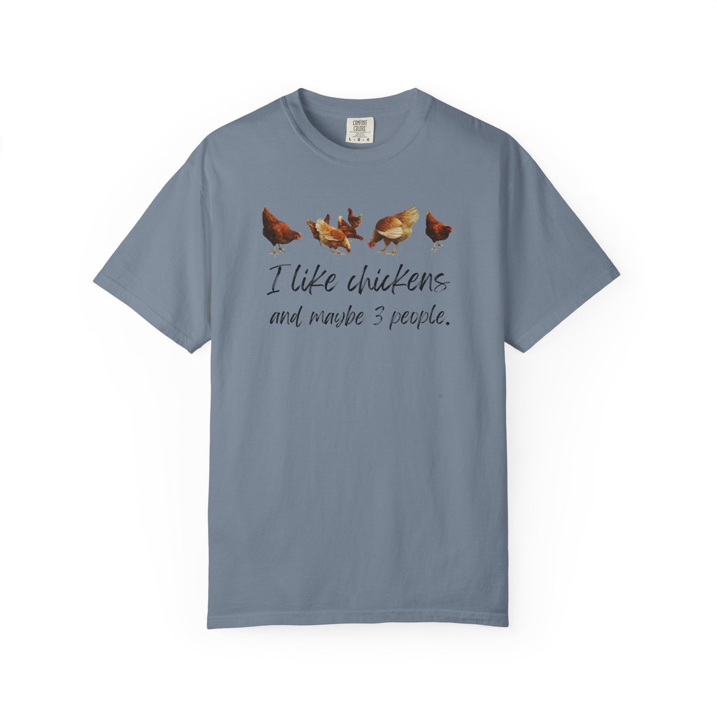 I Like Chickens and Maybe 3 People – Funny Farm Lover Graphic T-Shirt, Quirky Farm Life Tee, Chicken Love Top