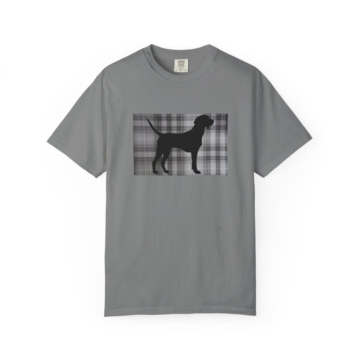 Black Retriever Silhouette - Black/Grey Plaid