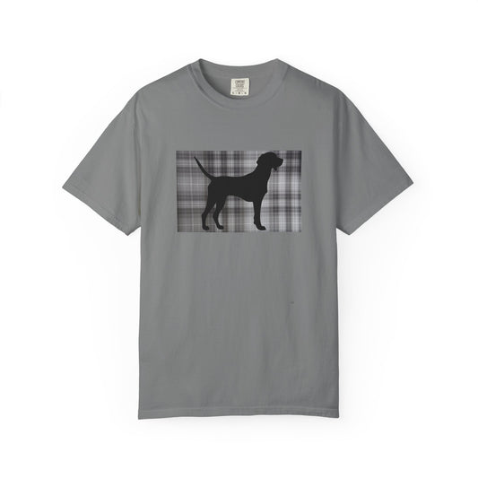 Black Retriever Silhouette - Black/Grey Plaid