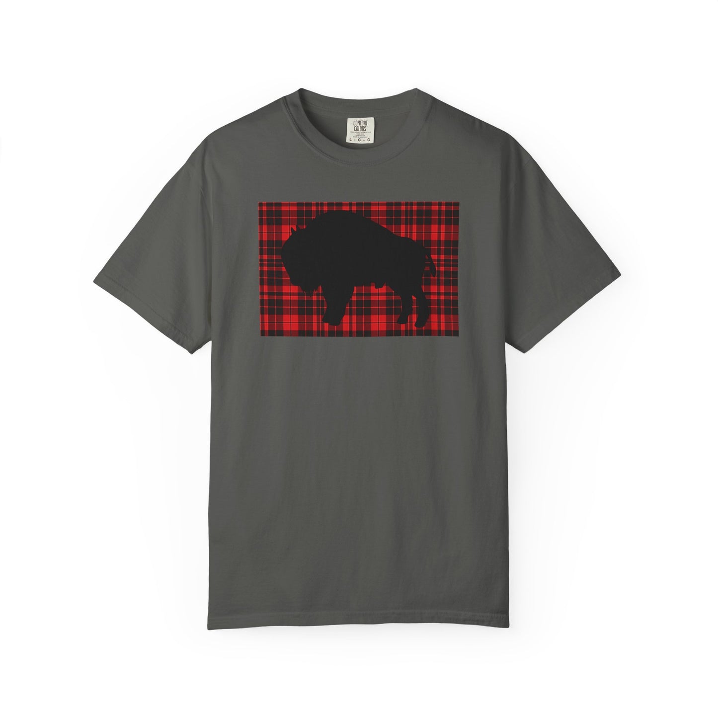 Black Buffalo on Red Buffalo Plaid