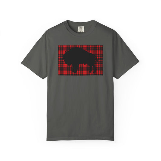 Black Buffalo on Red Buffalo Plaid