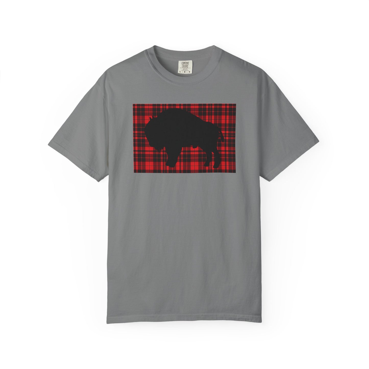 Black Buffalo on Red Buffalo Plaid