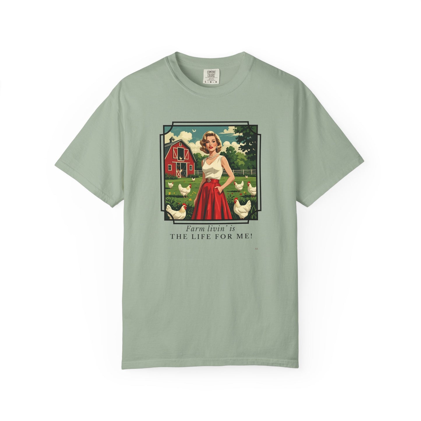Farm Livin’ Is The Place For Me – Retro Glam Country Girl Graphic T-Shirt, Farm Girl Shirt, Country Lover Shirt
