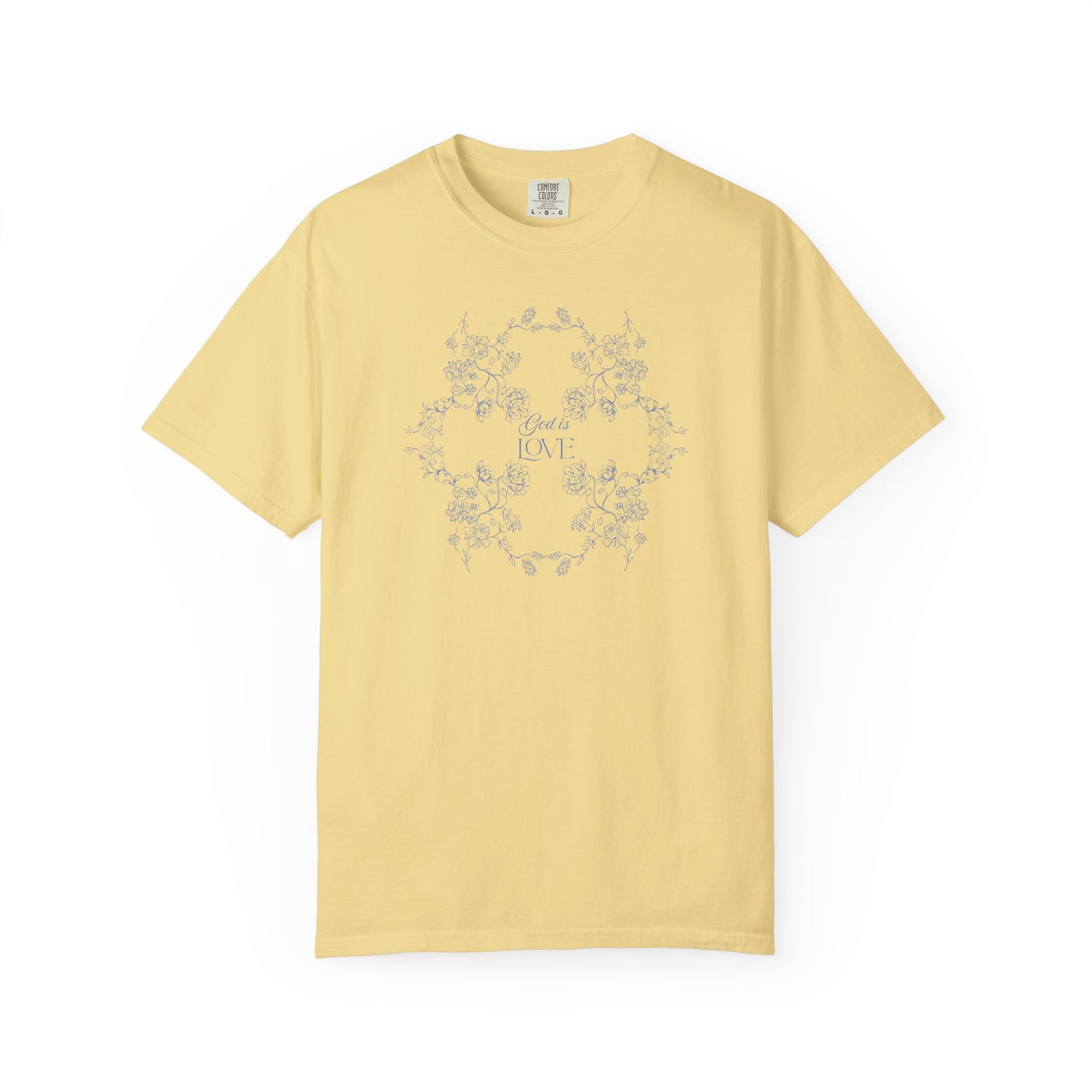 God Is Love – Botanical Floral Cross