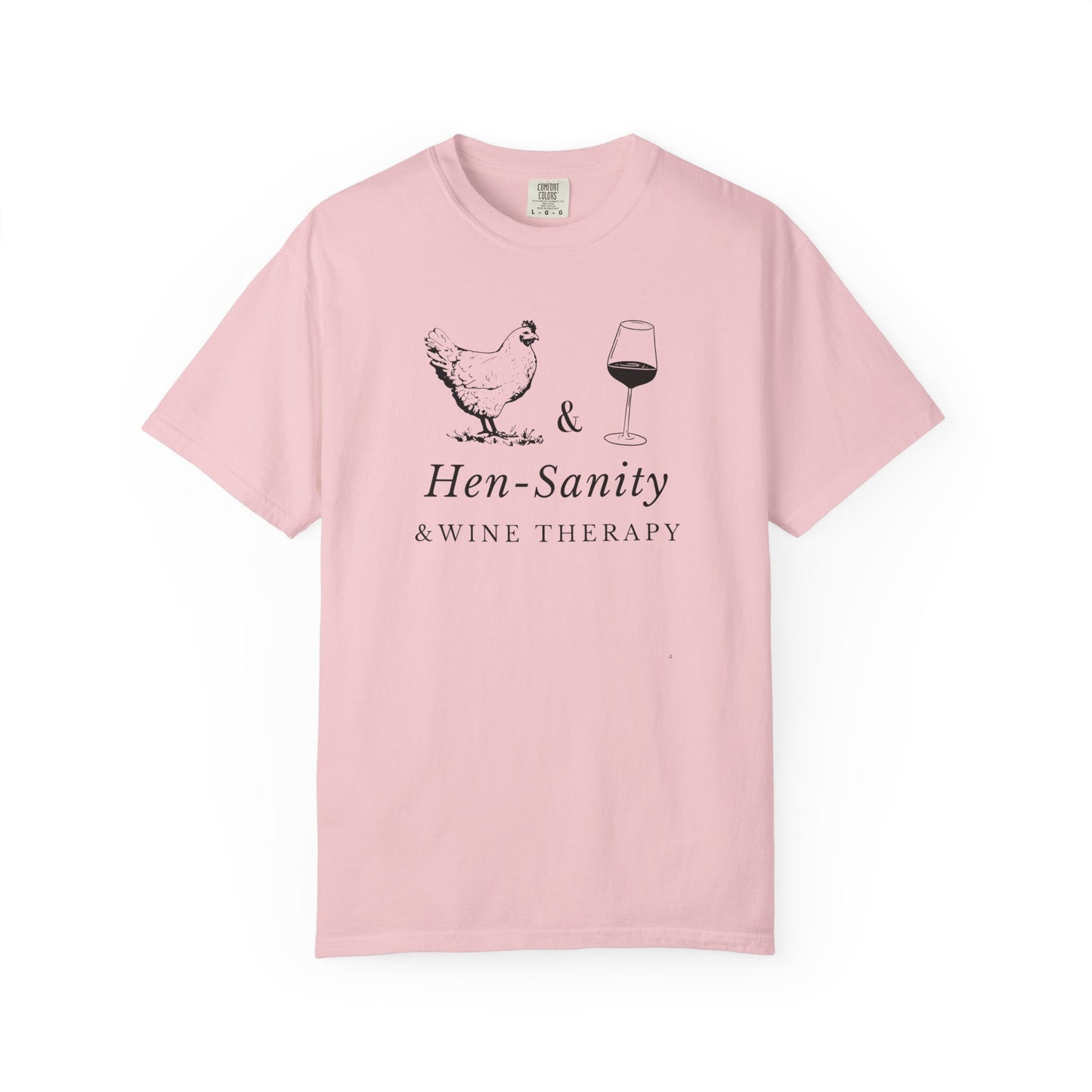 Hen-Sanity & Wine Therapy – Funny Chicken & Wine T-Shirt | Farmhouse Girls’ Night Tee