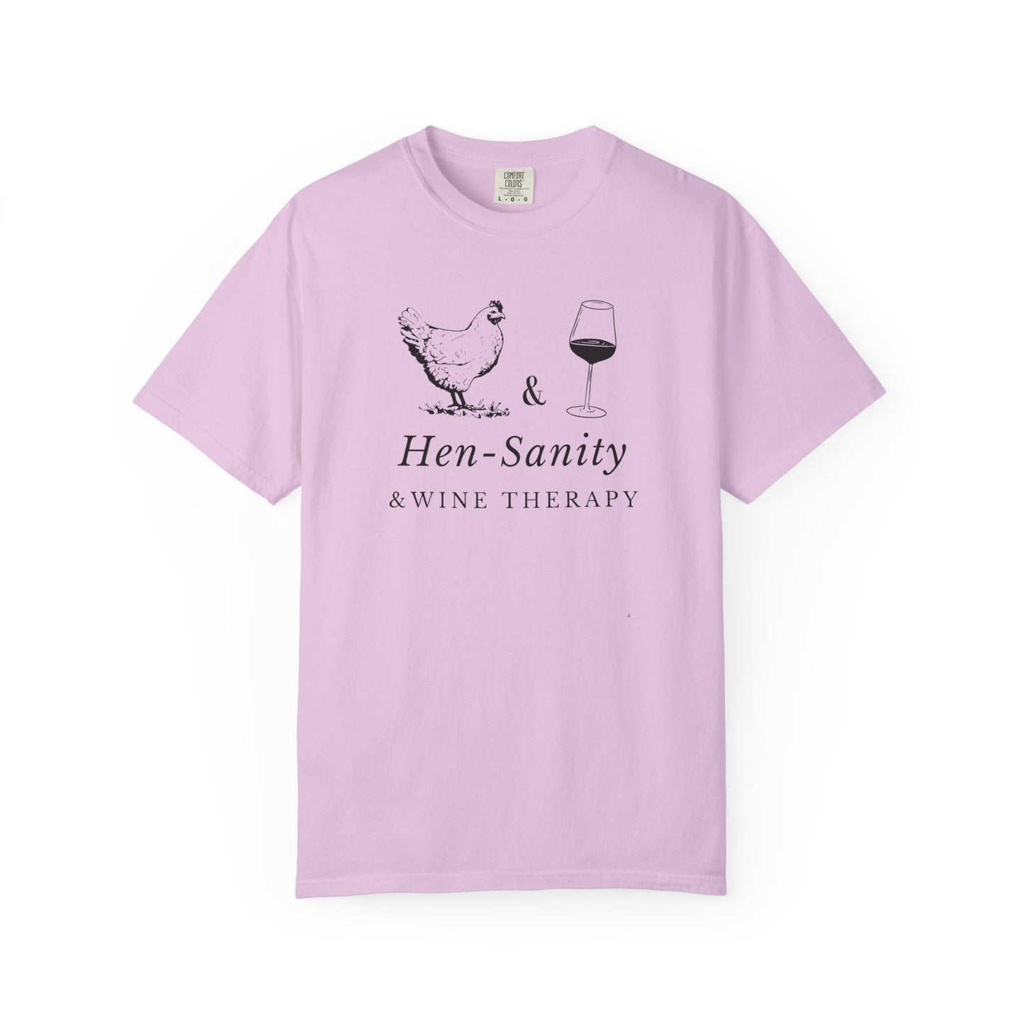 Hen-Sanity & Wine Therapy – Funny Chicken & Wine T-Shirt | Farmhouse Girls’ Night Tee