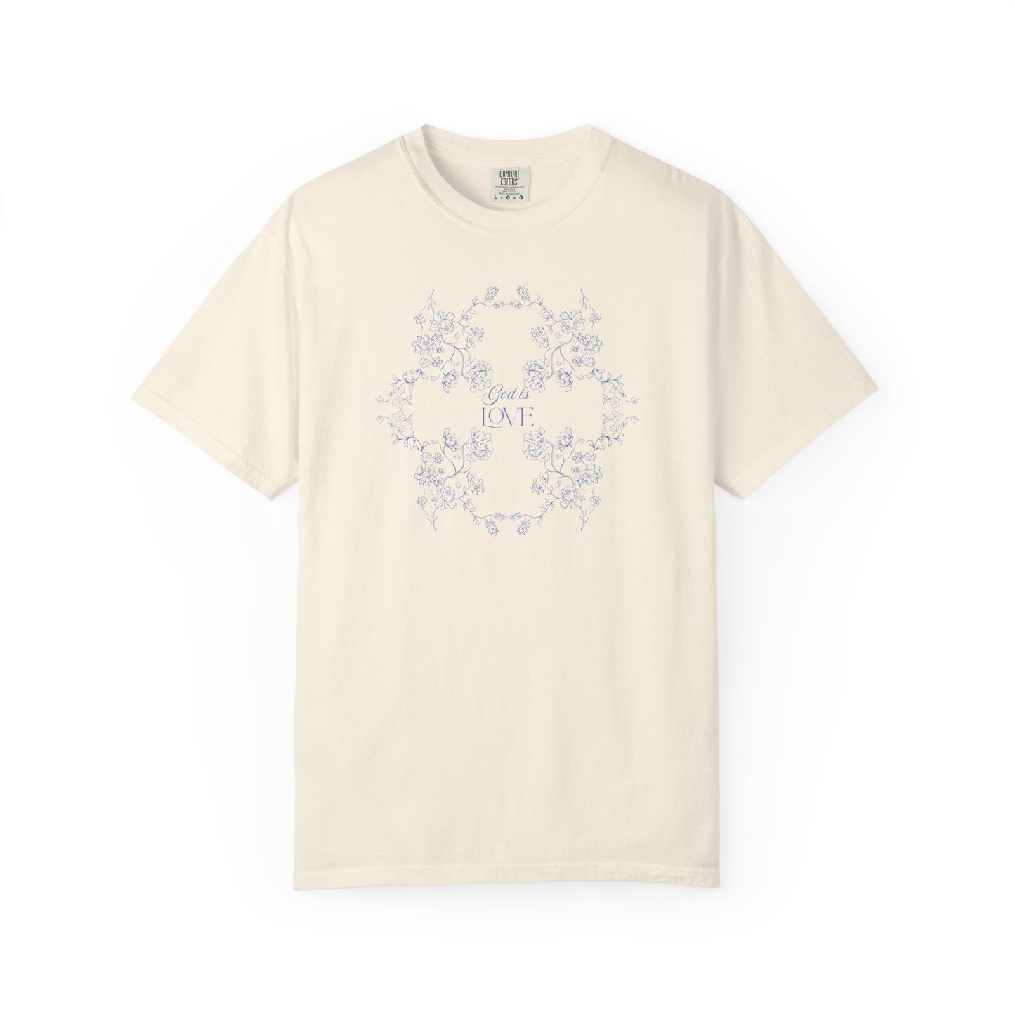 God Is Love – Botanical Floral Cross