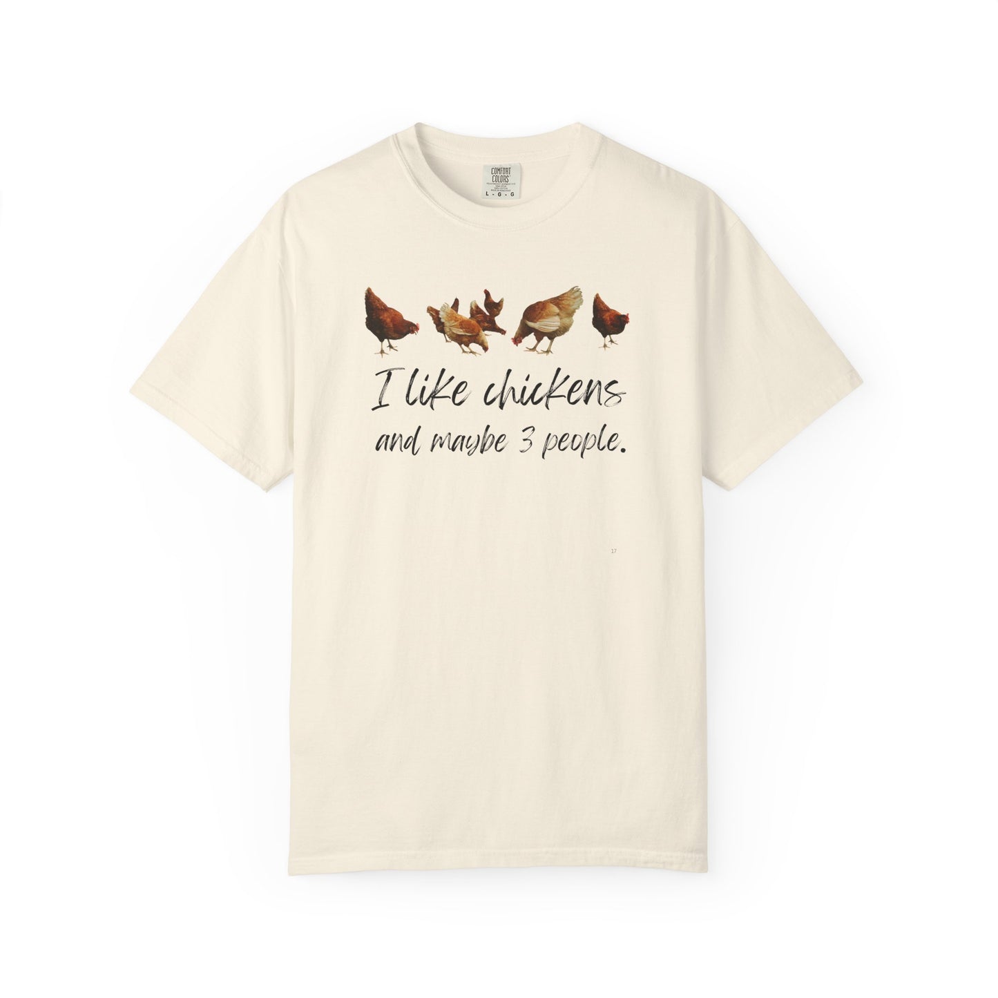 I Like Chickens and Maybe 3 People – Funny Farm Lover Graphic T-Shirt, Quirky Farm Life Tee, Chicken Love Top