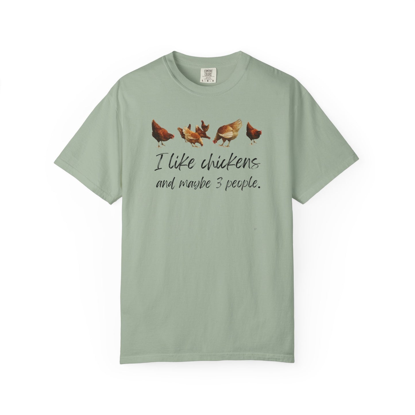 I Like Chickens and Maybe 3 People – Funny Farm Lover Graphic T-Shirt, Quirky Farm Life Tee, Chicken Love Top