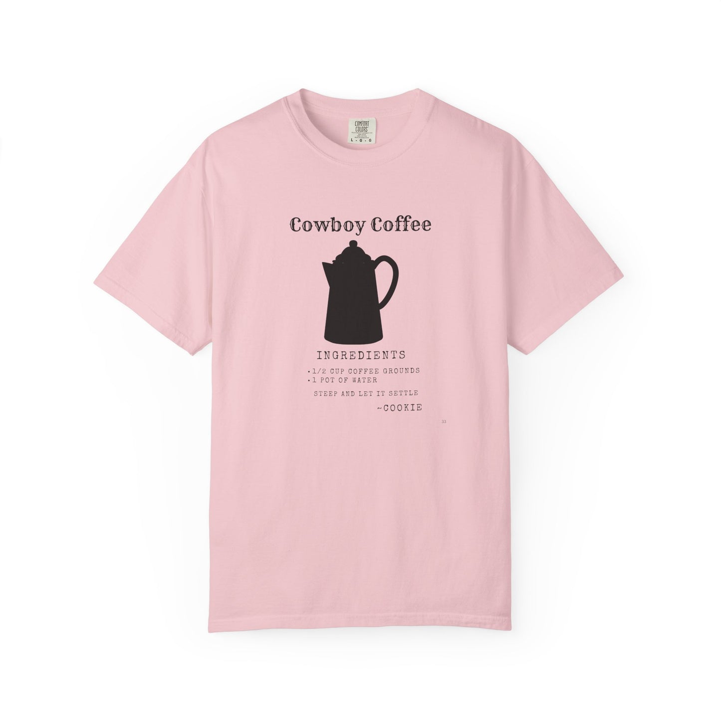 Cowboy Coffee – Black Metal Pot Recipe T-Shirt | Rustic Western Humor Tee