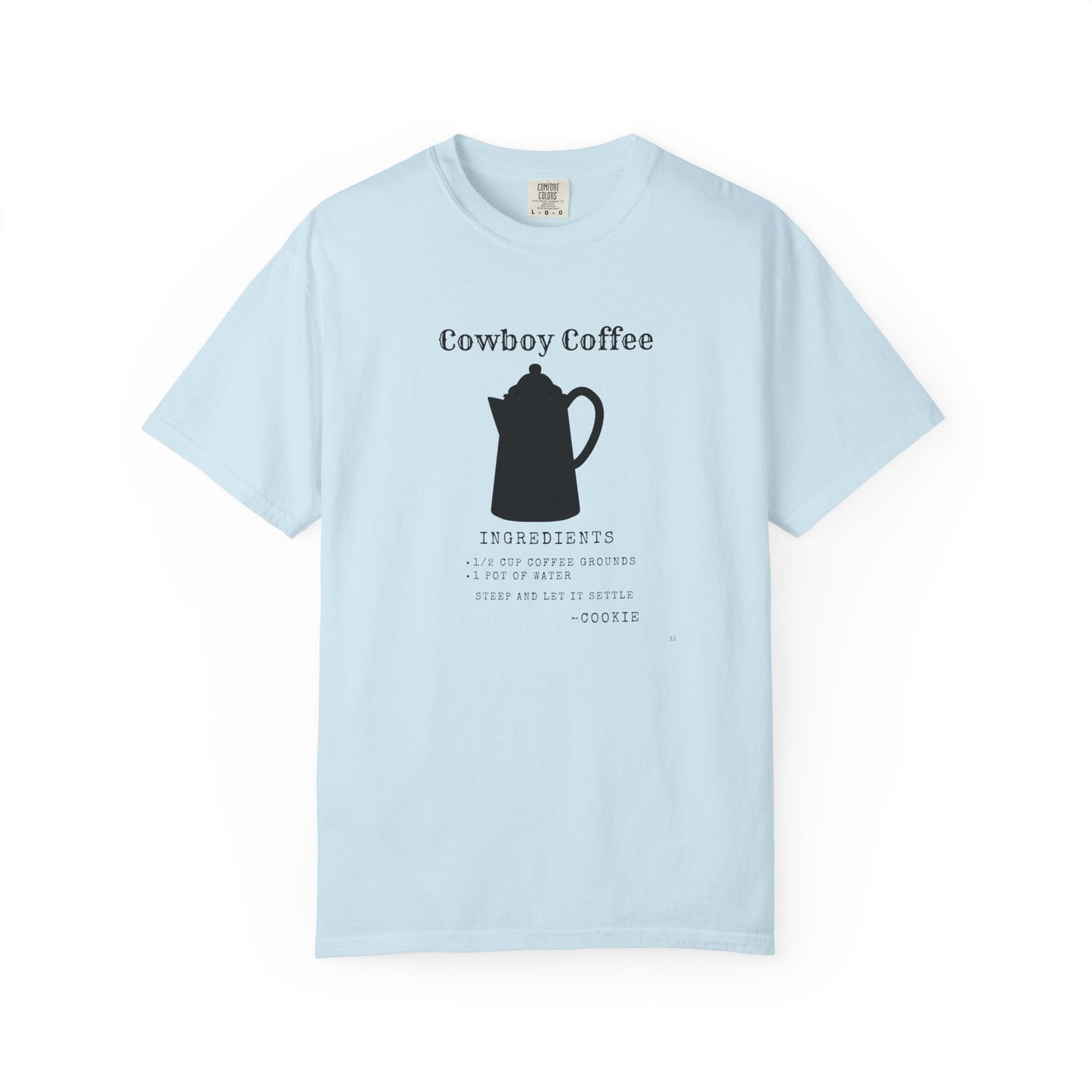 Cowboy Coffee – Black Metal Pot Recipe T-Shirt | Rustic Western Humor Tee