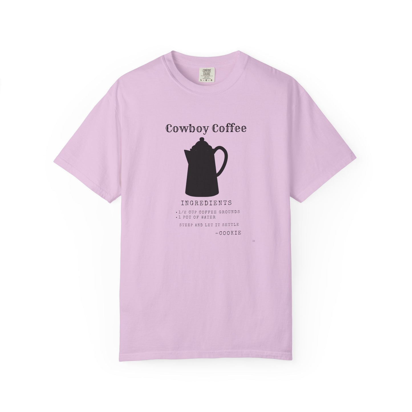 Cowboy Coffee – Black Metal Pot Recipe T-Shirt | Rustic Western Humor Tee