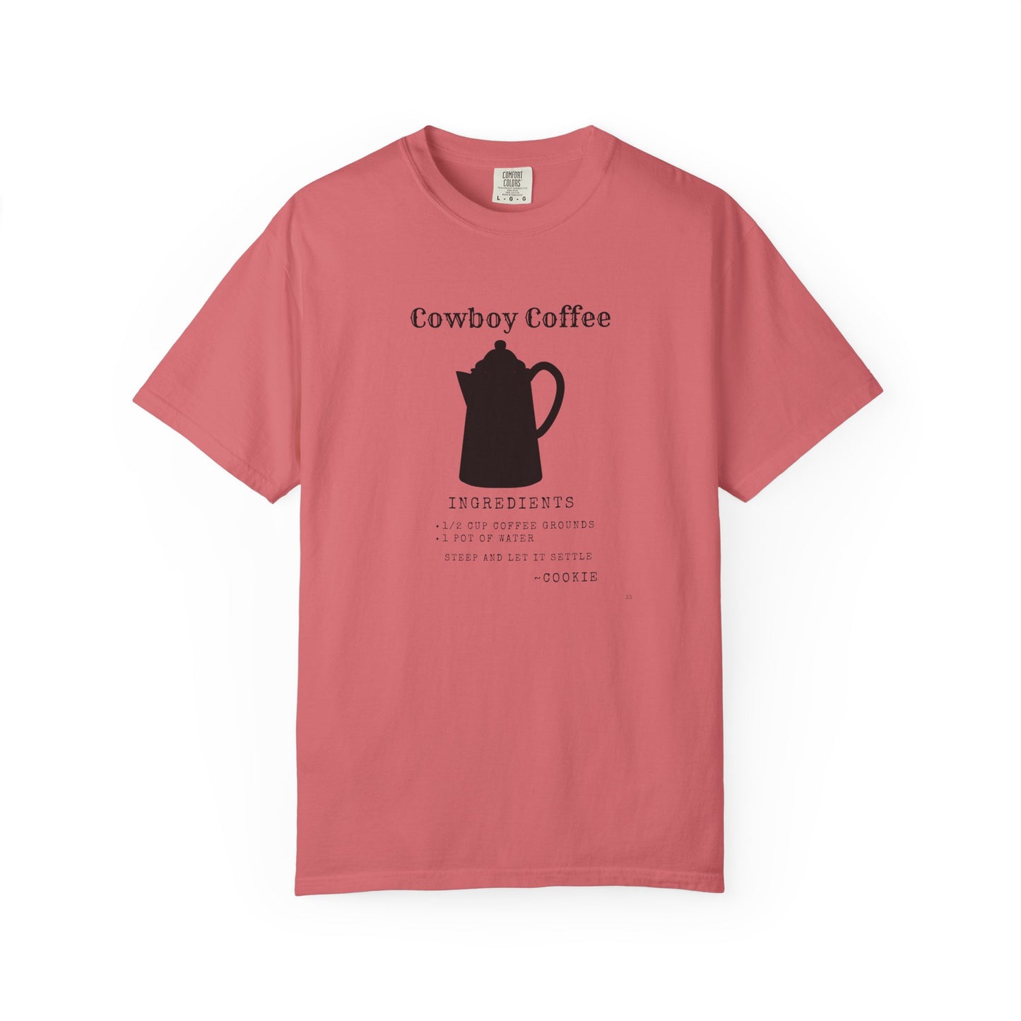 Cowboy Coffee – Black Metal Pot Recipe T-Shirt | Rustic Western Humor Tee