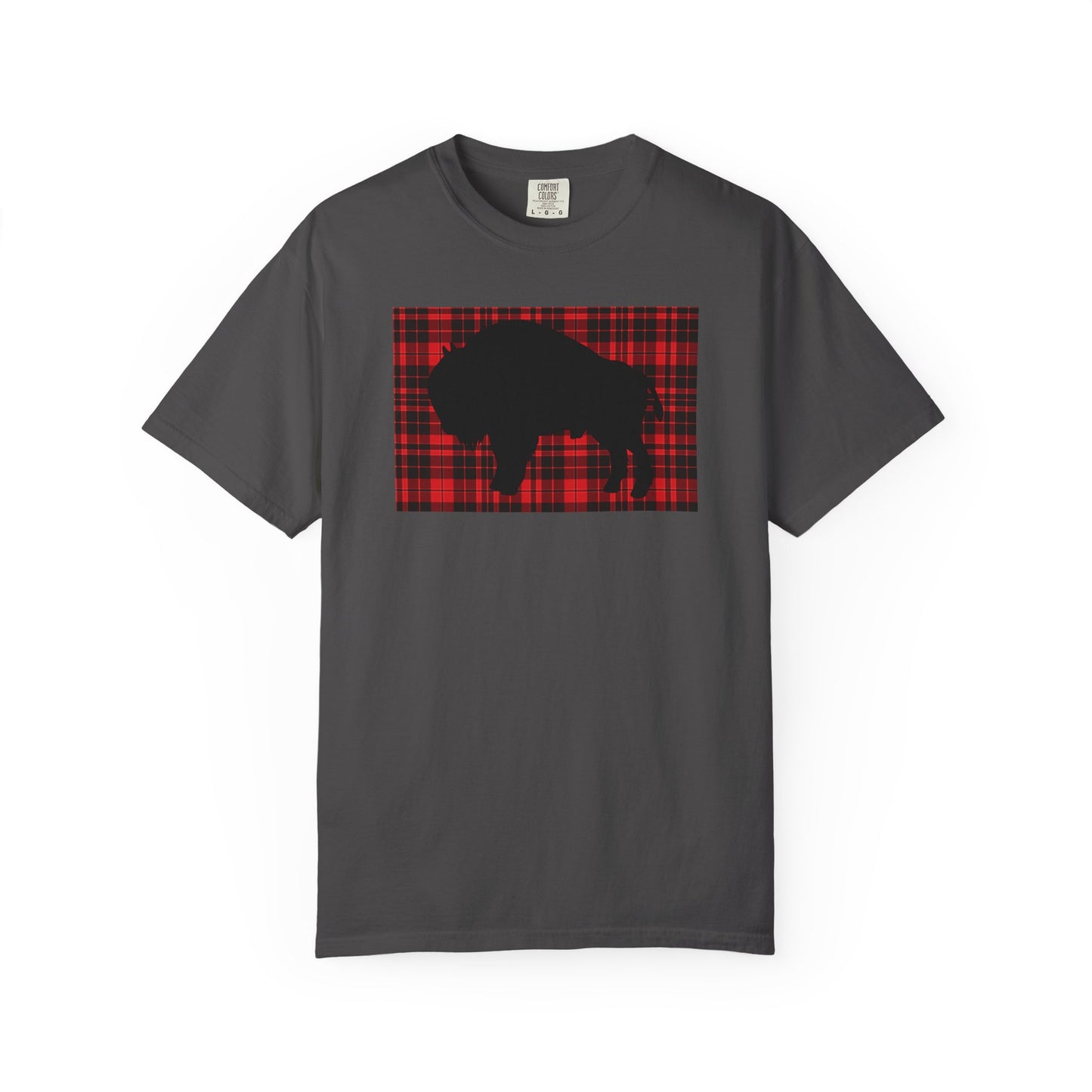 Black Buffalo on Red Buffalo Plaid