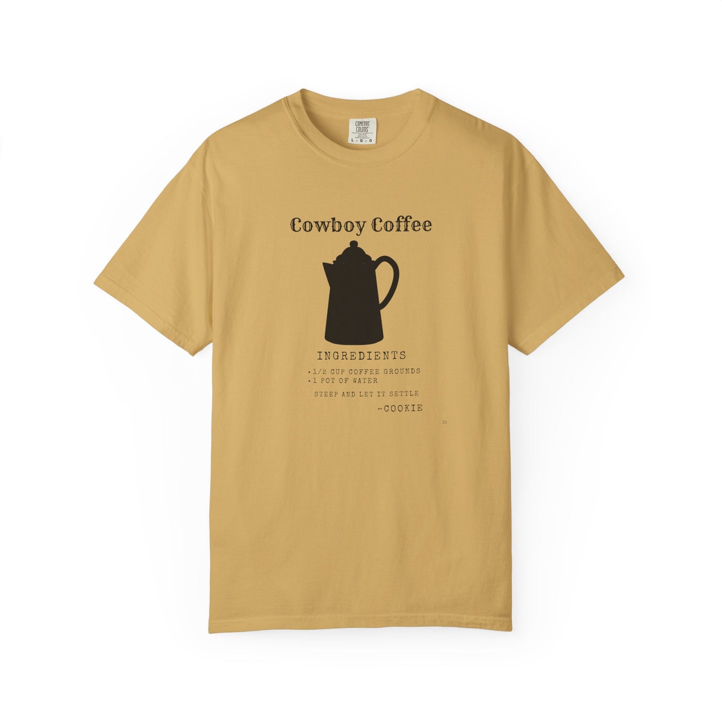 Cowboy Coffee – Black Metal Pot Recipe T-Shirt | Rustic Western Humor Tee