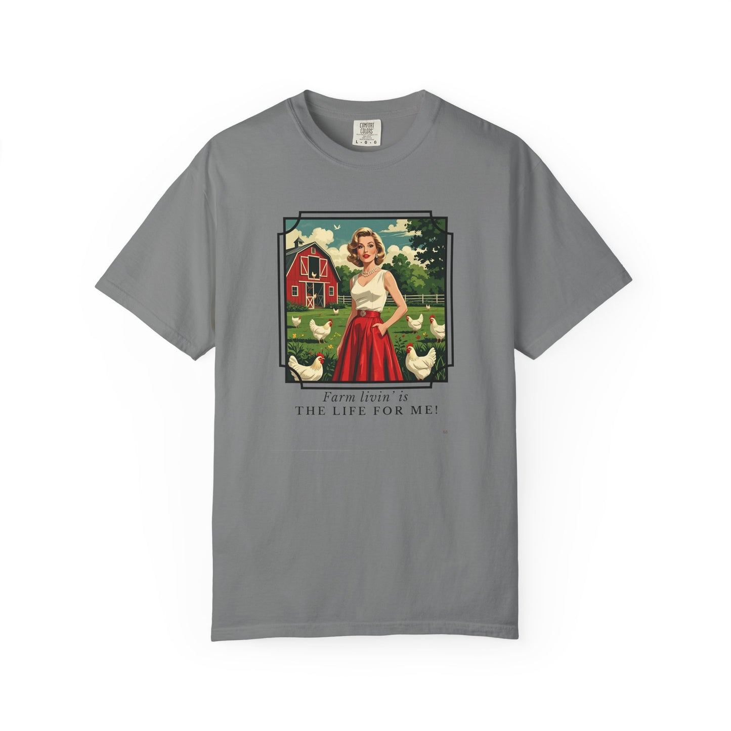 Farm Livin’ Is The Place For Me – Retro Glam Country Girl Graphic T-Shirt, Farm Girl Shirt, Country Lover Shirt