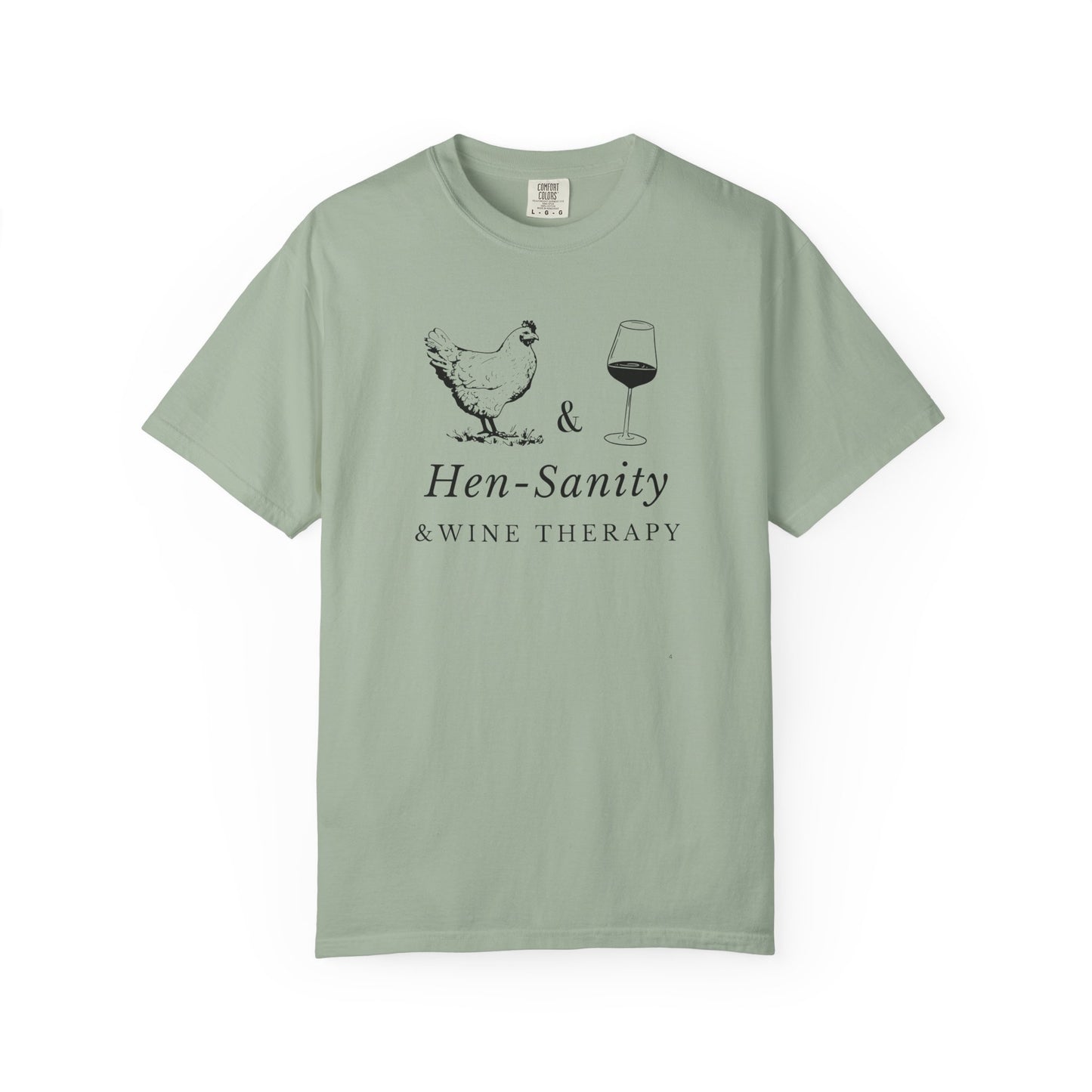Hen-Sanity & Wine Therapy – Funny Chicken & Wine T-Shirt | Farmhouse Girls’ Night Tee