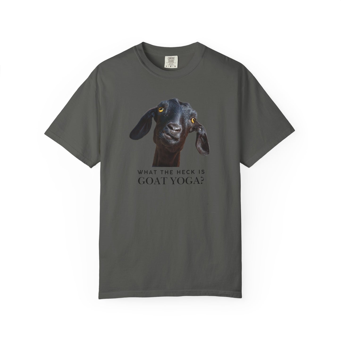 What the Heck Is Goat Yoga? – Funny Goat Lover T-Shirt | Farm & Yoga Humor Tee