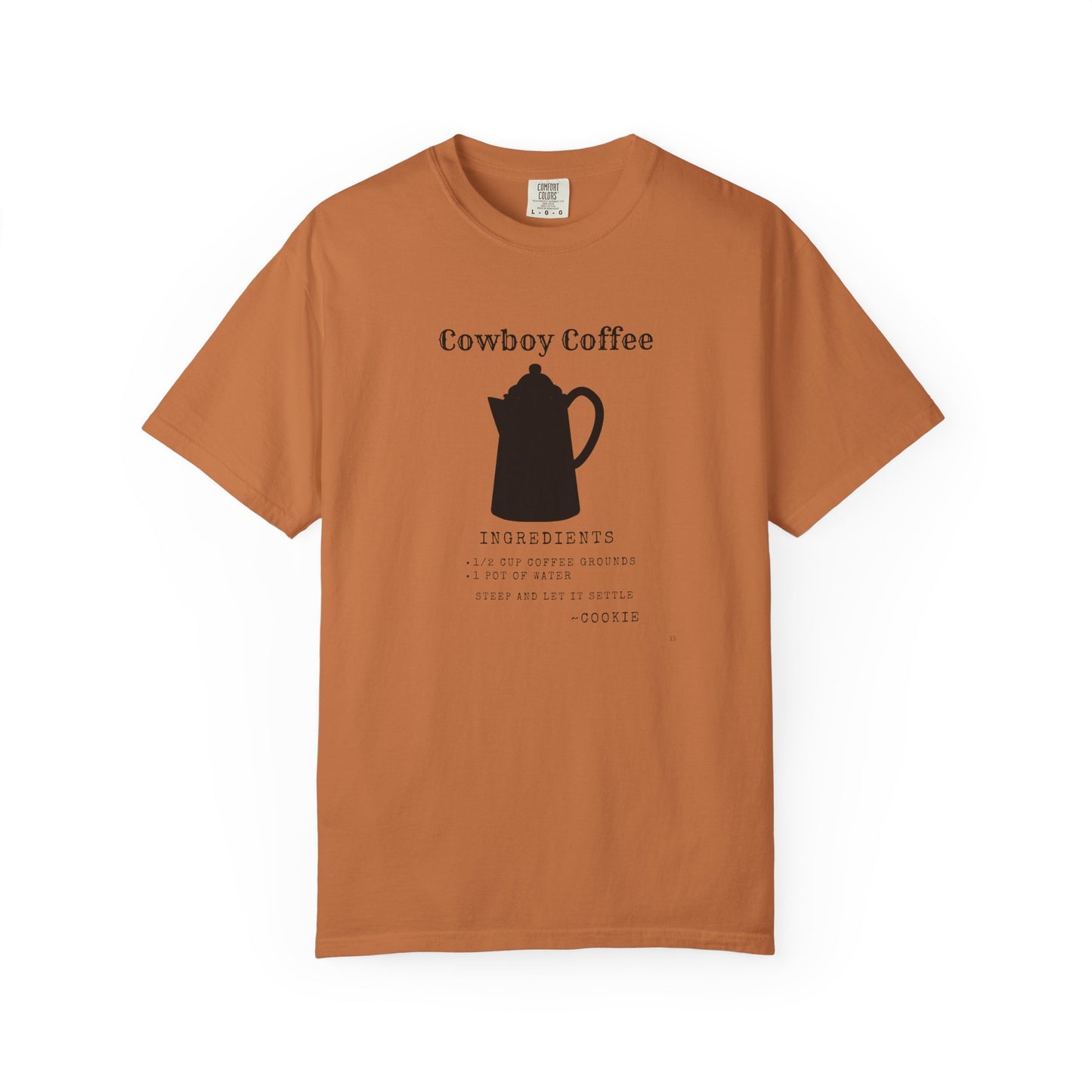 Cowboy Coffee – Black Metal Pot Recipe T-Shirt | Rustic Western Humor Tee