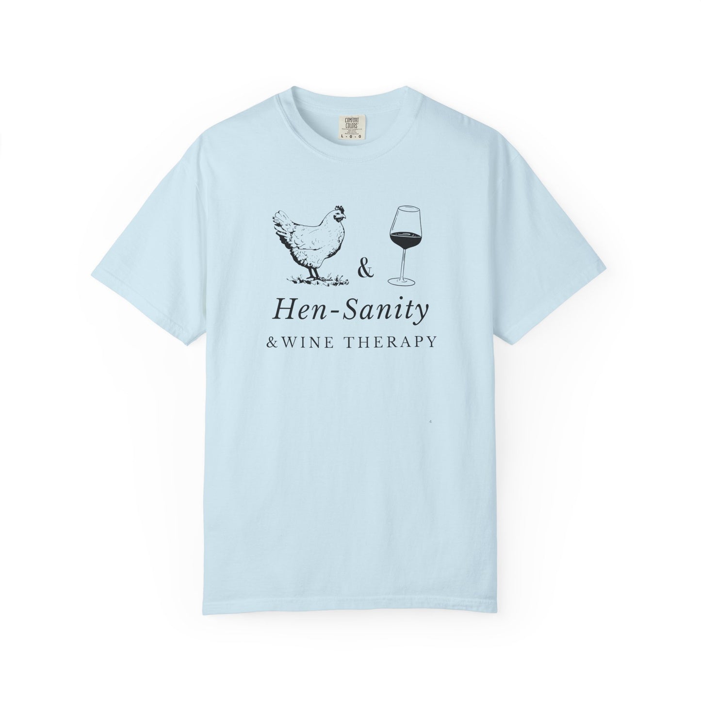 Hen-Sanity & Wine Therapy – Funny Chicken & Wine T-Shirt | Farmhouse Girls’ Night Tee