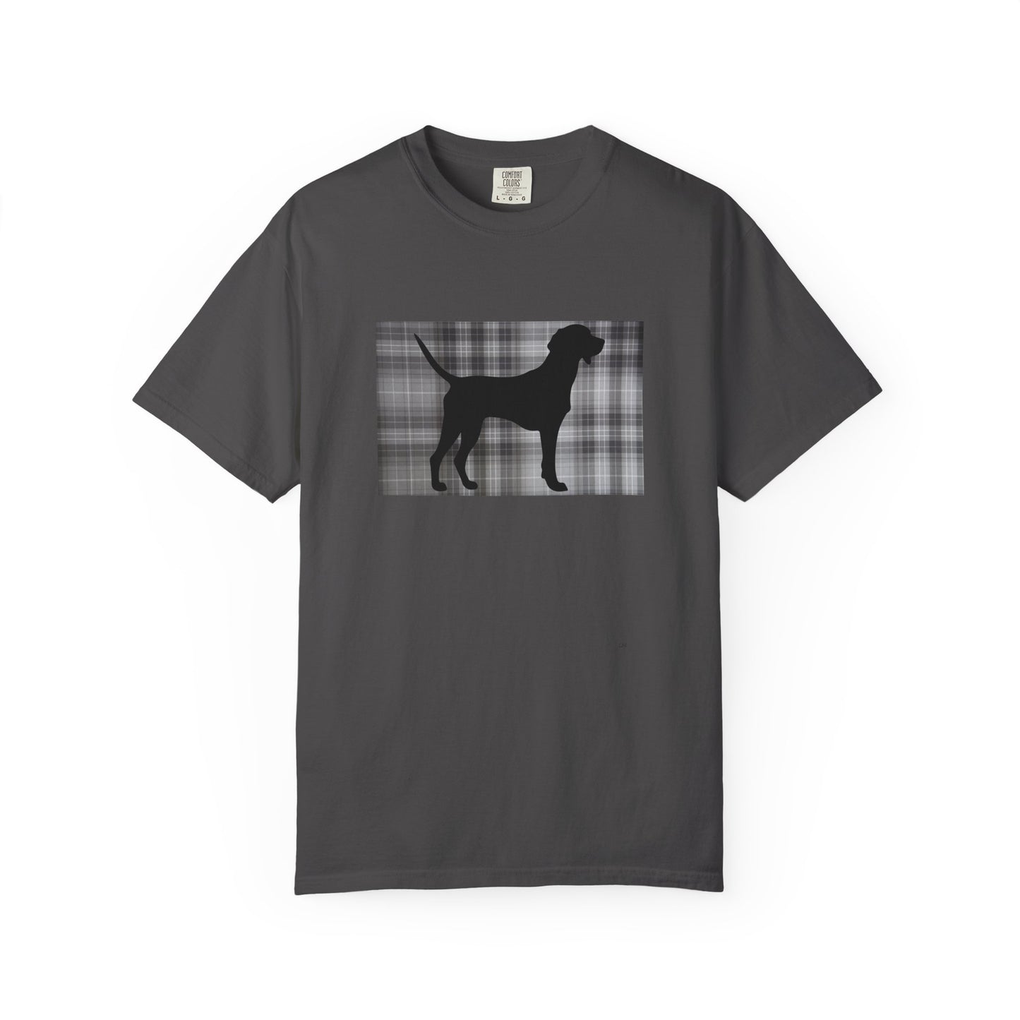 Black Retriever Silhouette - Black/Grey Plaid
