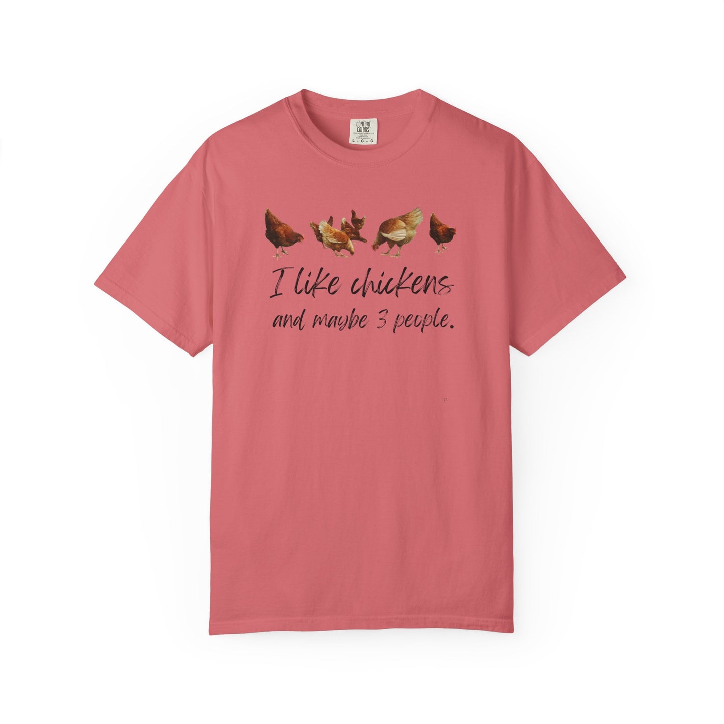 I Like Chickens and Maybe 3 People – Funny Farm Lover Graphic T-Shirt, Quirky Farm Life Tee, Chicken Love Top