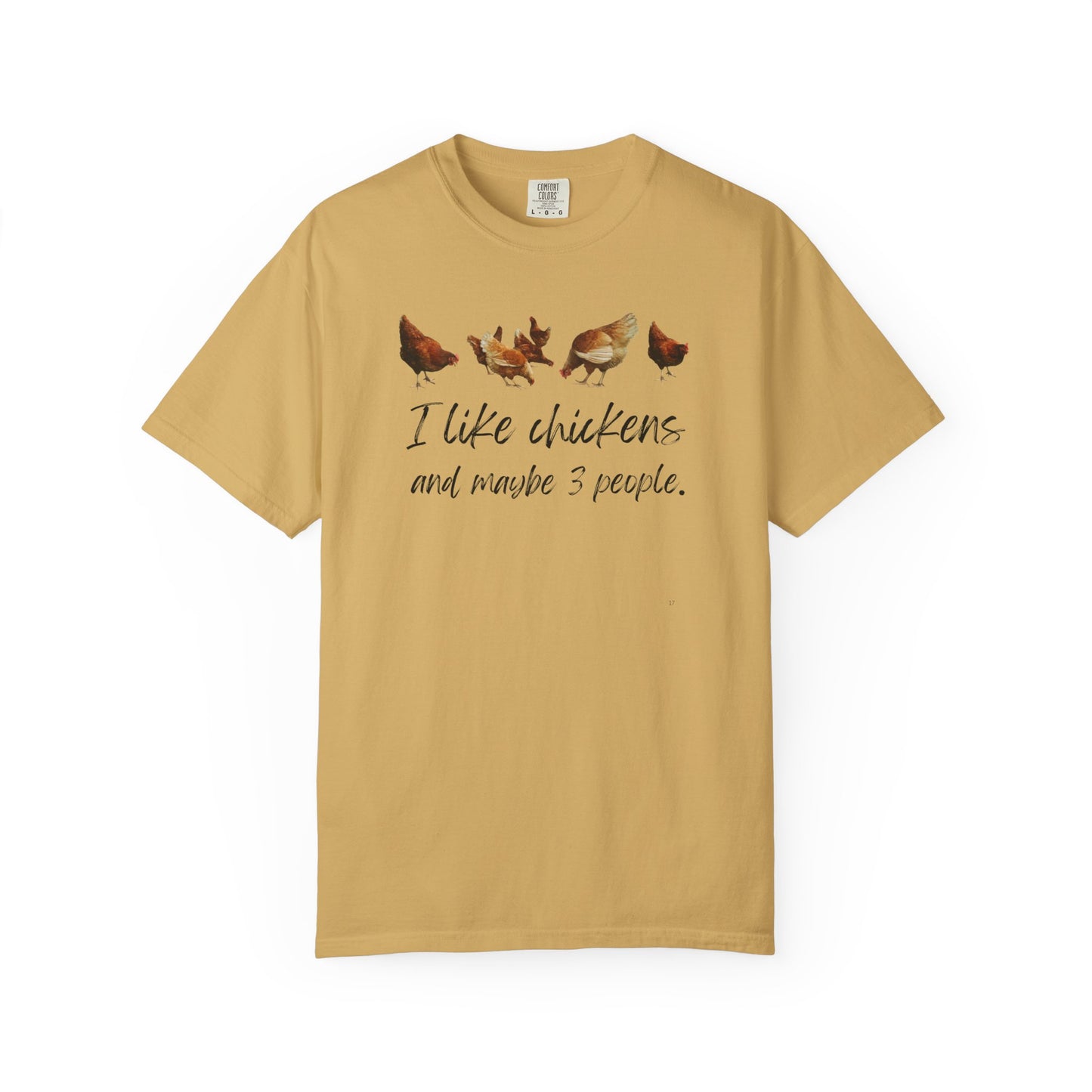 I Like Chickens and Maybe 3 People – Funny Farm Lover Graphic T-Shirt, Quirky Farm Life Tee, Chicken Love Top