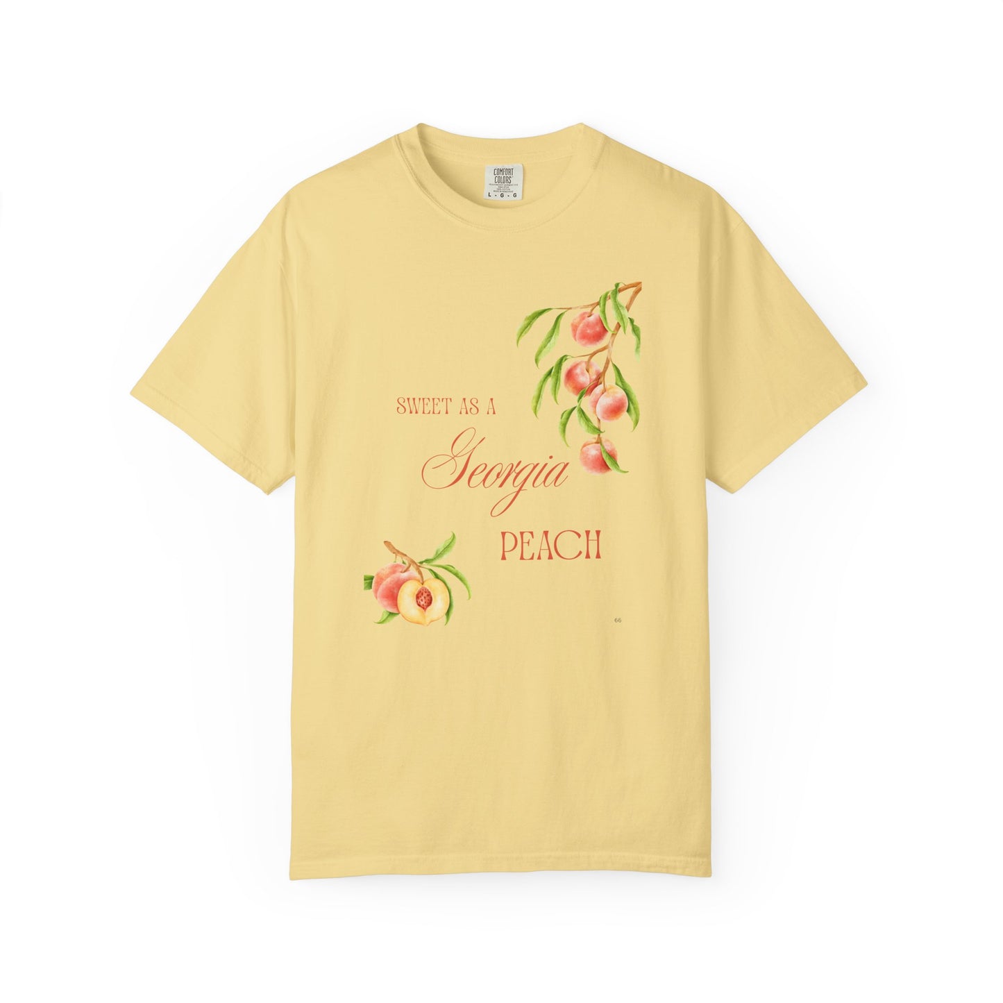 Sweet as a Georgia Peach – Watercolor Peaches on Branches T-Shirt | Southern Charm Tee
