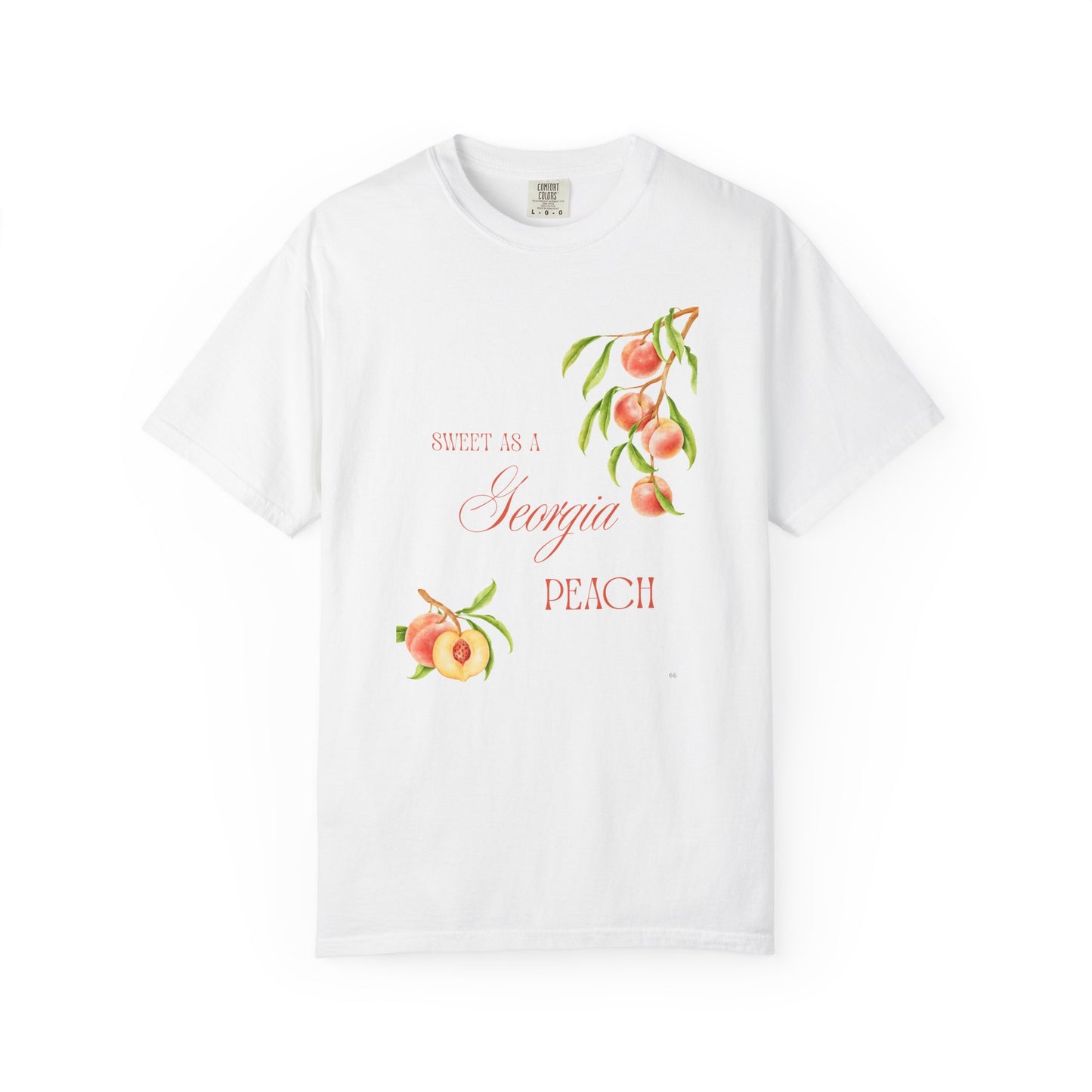 Sweet as a Georgia Peach – Watercolor Peaches on Branches T-Shirt | Southern Charm Tee