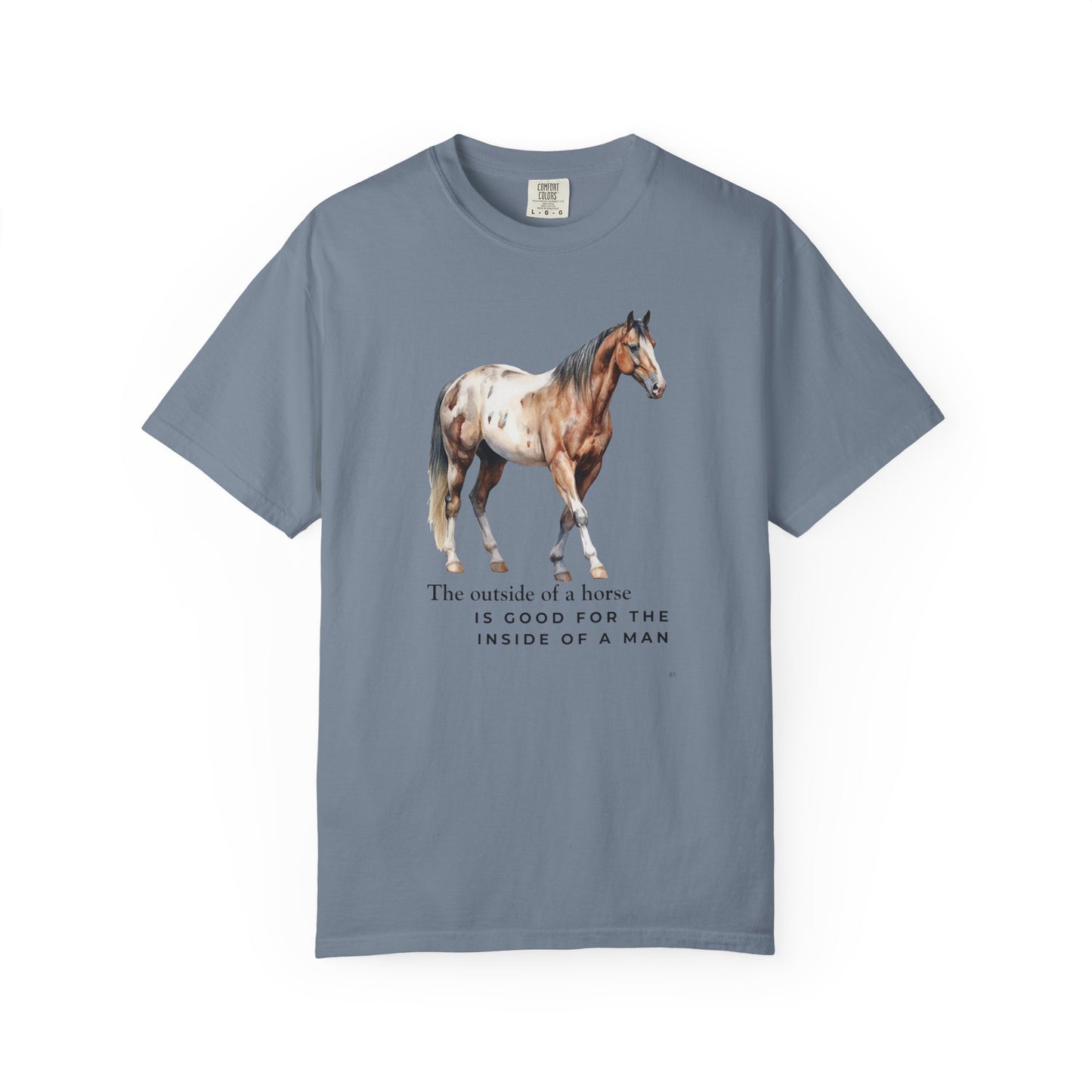 The Outside of a Horse Is Good for the Inside of a Man – Handsome Horse Graphic T-Shirt, Masculine Horse Tee, Horse Lover Shirt