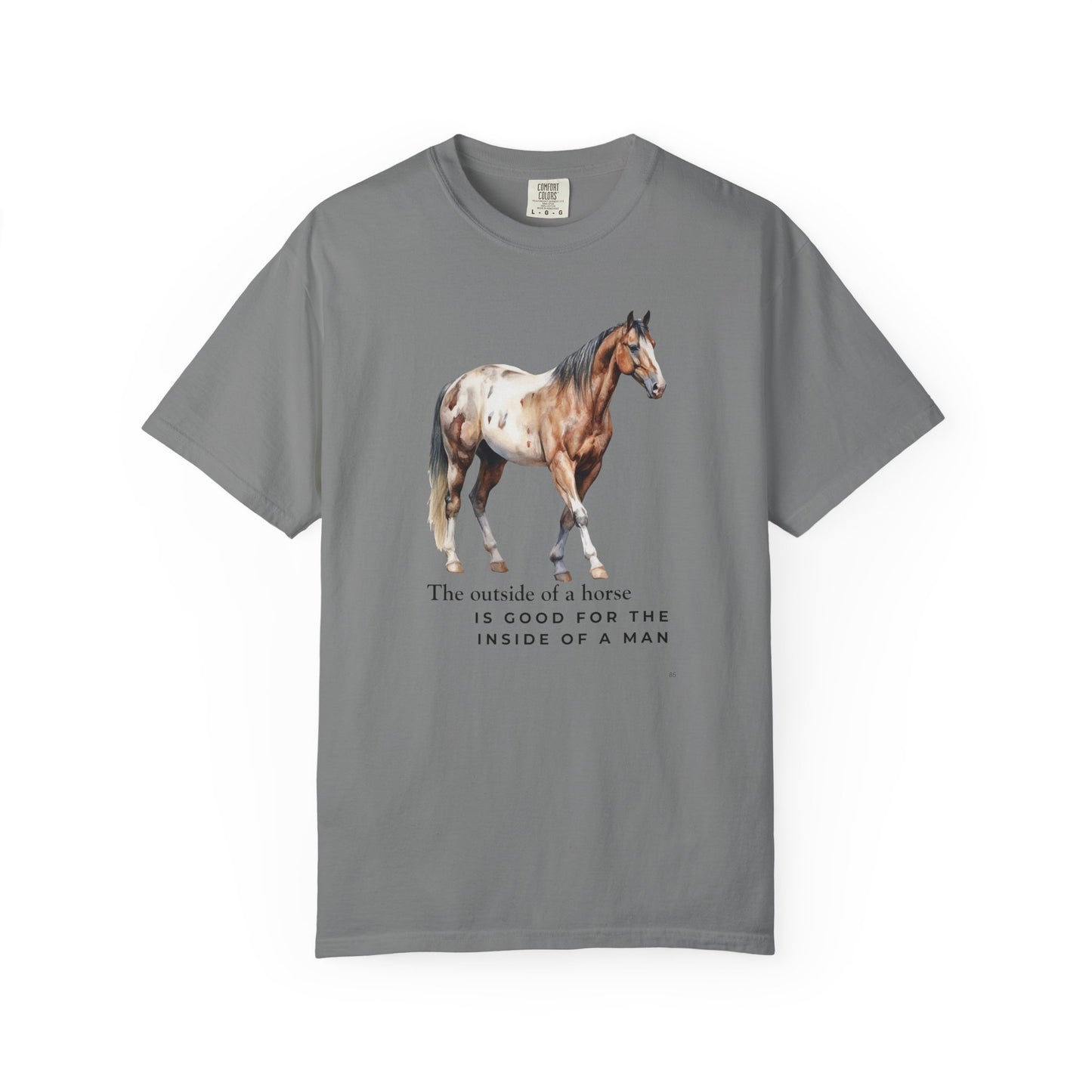 The Outside of a Horse Is Good for the Inside of a Man – Handsome Horse Graphic T-Shirt, Masculine Horse Tee, Horse Lover Shirt