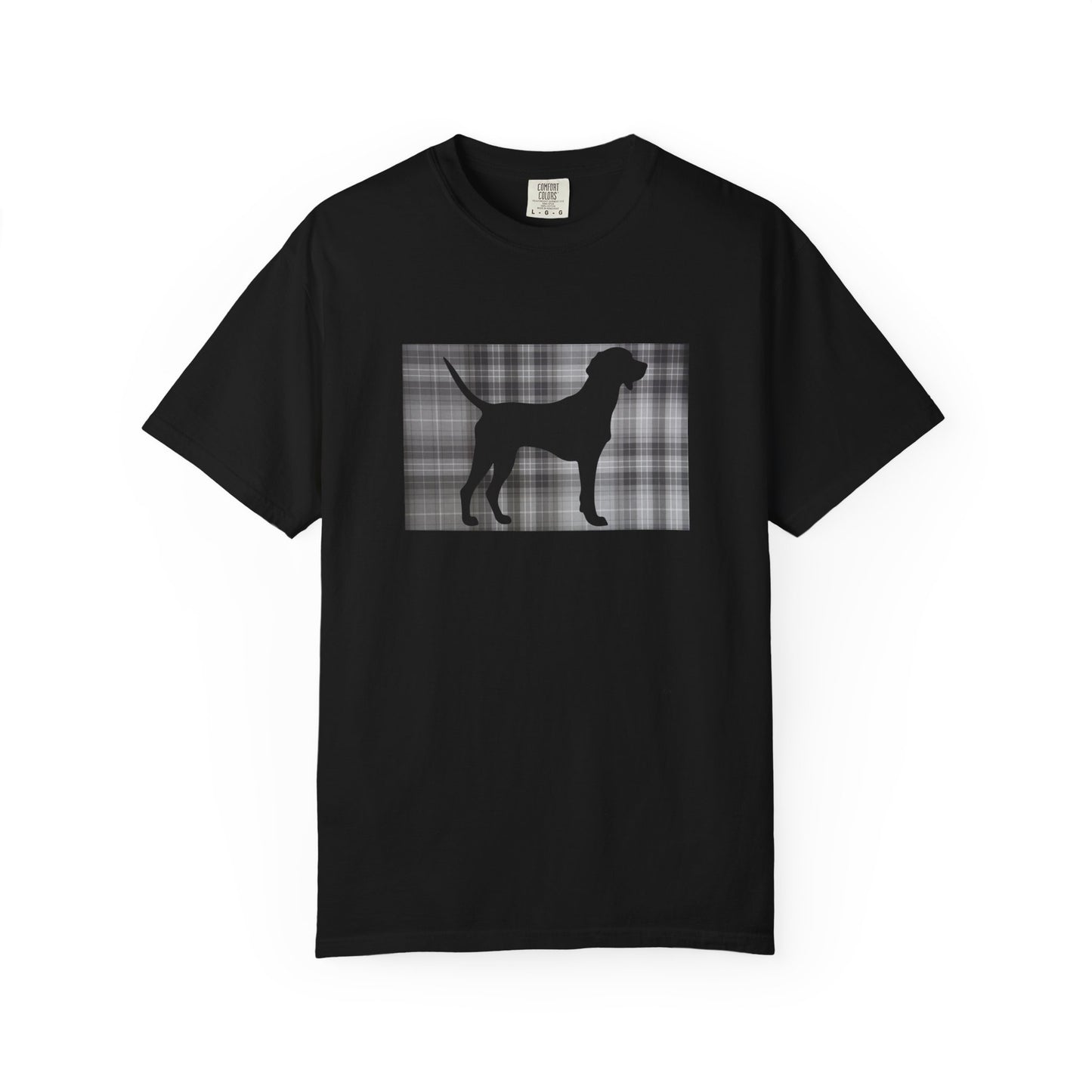 Black Retriever Silhouette - Black/Grey Plaid