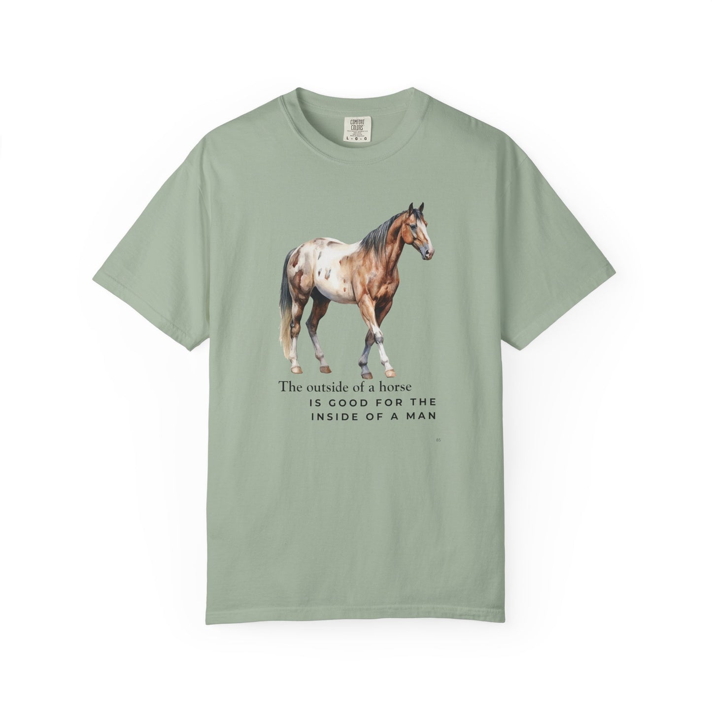 The Outside of a Horse Is Good for the Inside of a Man – Handsome Horse Graphic T-Shirt, Masculine Horse Tee, Horse Lover Shirt